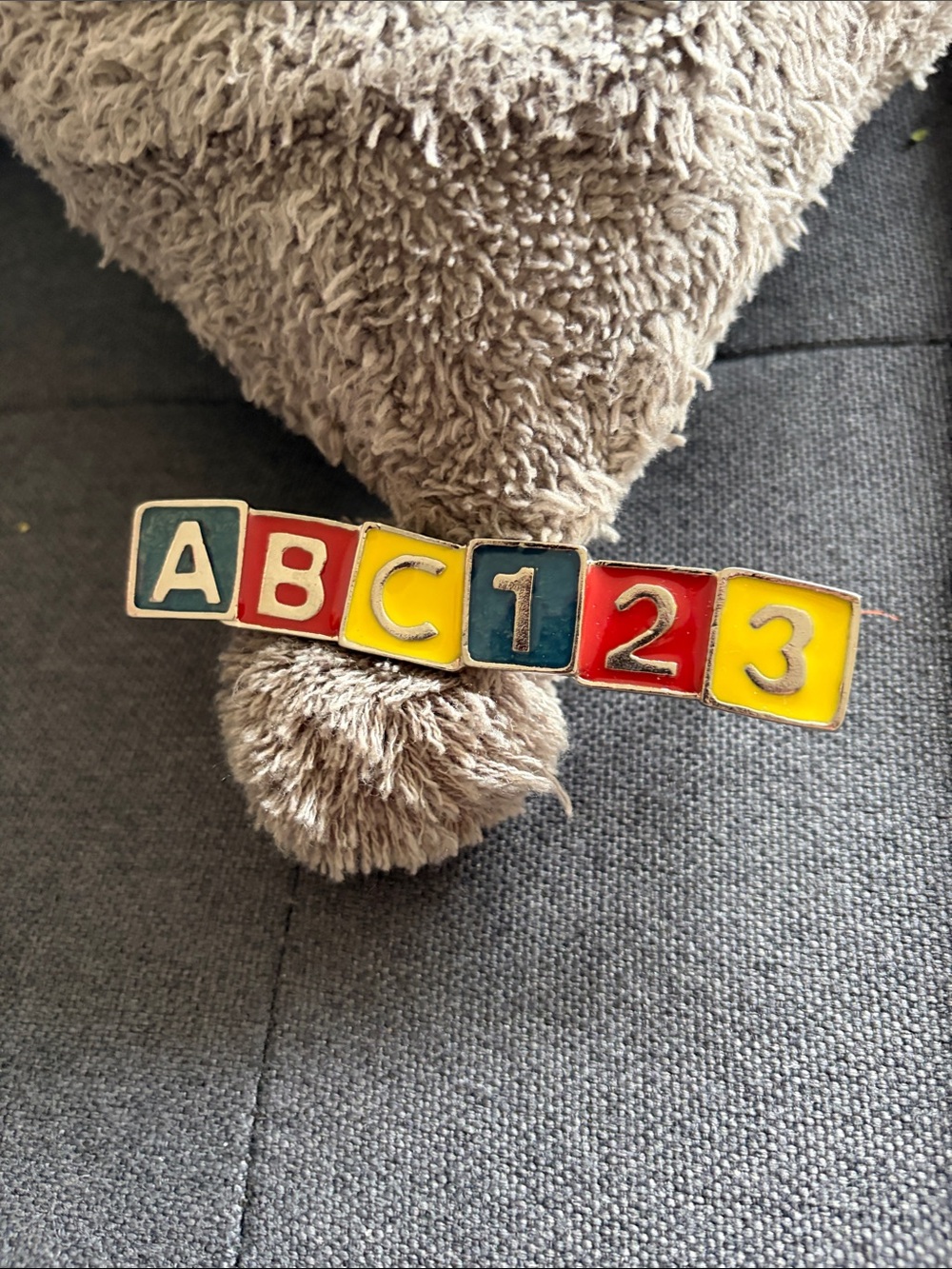 Silver Metal Cabinet Pulls with Colorful Block Accents abc123